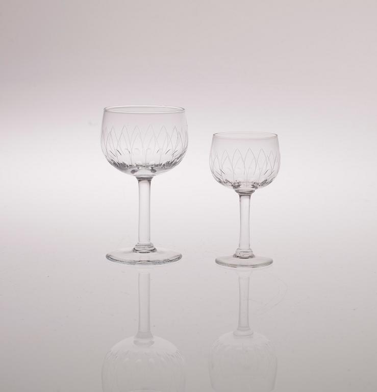 GLASSERVIS, 24 delar "Kilta" Göran Hongell, Iittala. Formgiven 1947.