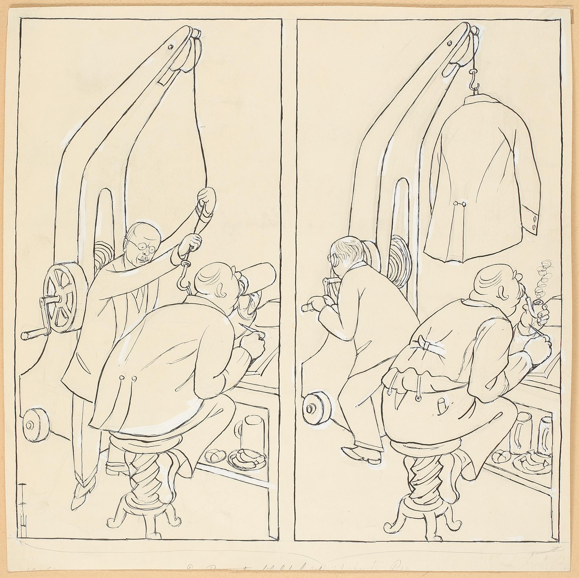 THOMAS THEODOR HEINE, blandteknik, signerad.