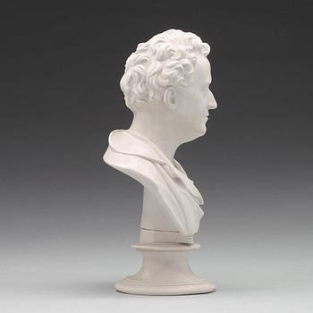 SKULPTURBYST, parian. Kunglig dansk, 1800-tal.