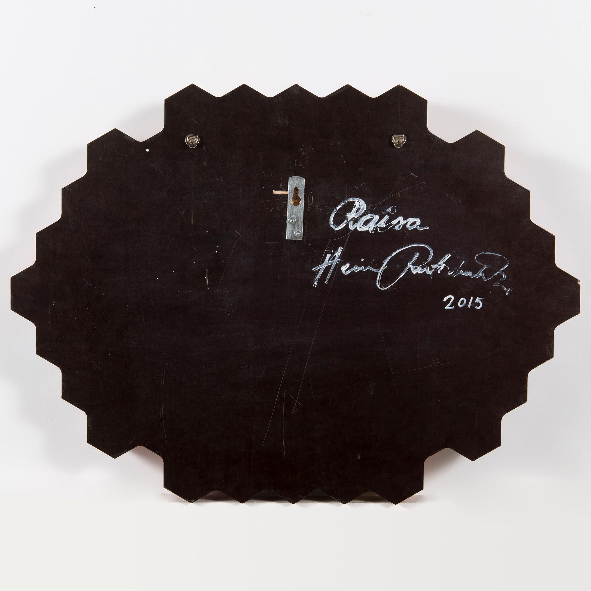 HEINI RIITAHUHTA, a porcelain hexagon relief 'Raisa' signed Heini Riitahuhta 2015.
