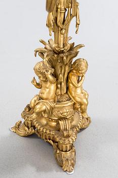 A pair of bronze candelabras from France, second half of the 19th cenutry.
