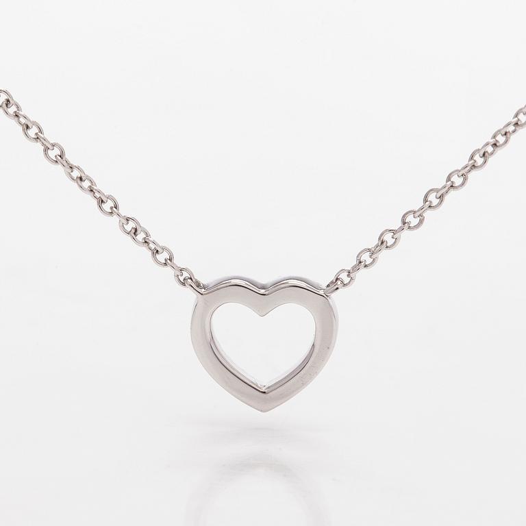 Tiffany & Co, halsband, "Metro Heart", 18K vitguld och diamanter.