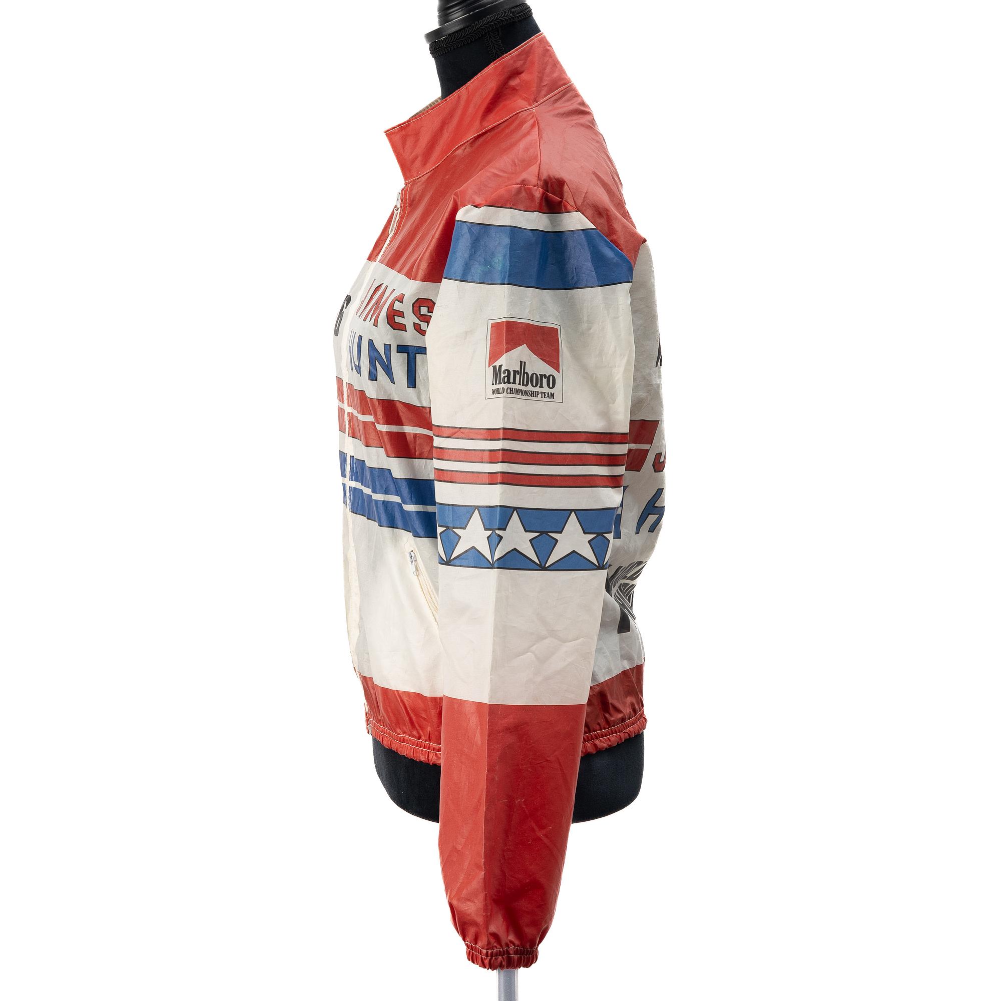 Promotional jacket, James Hunt F1 World Champion, Marlboro World Championship Team, 1976.