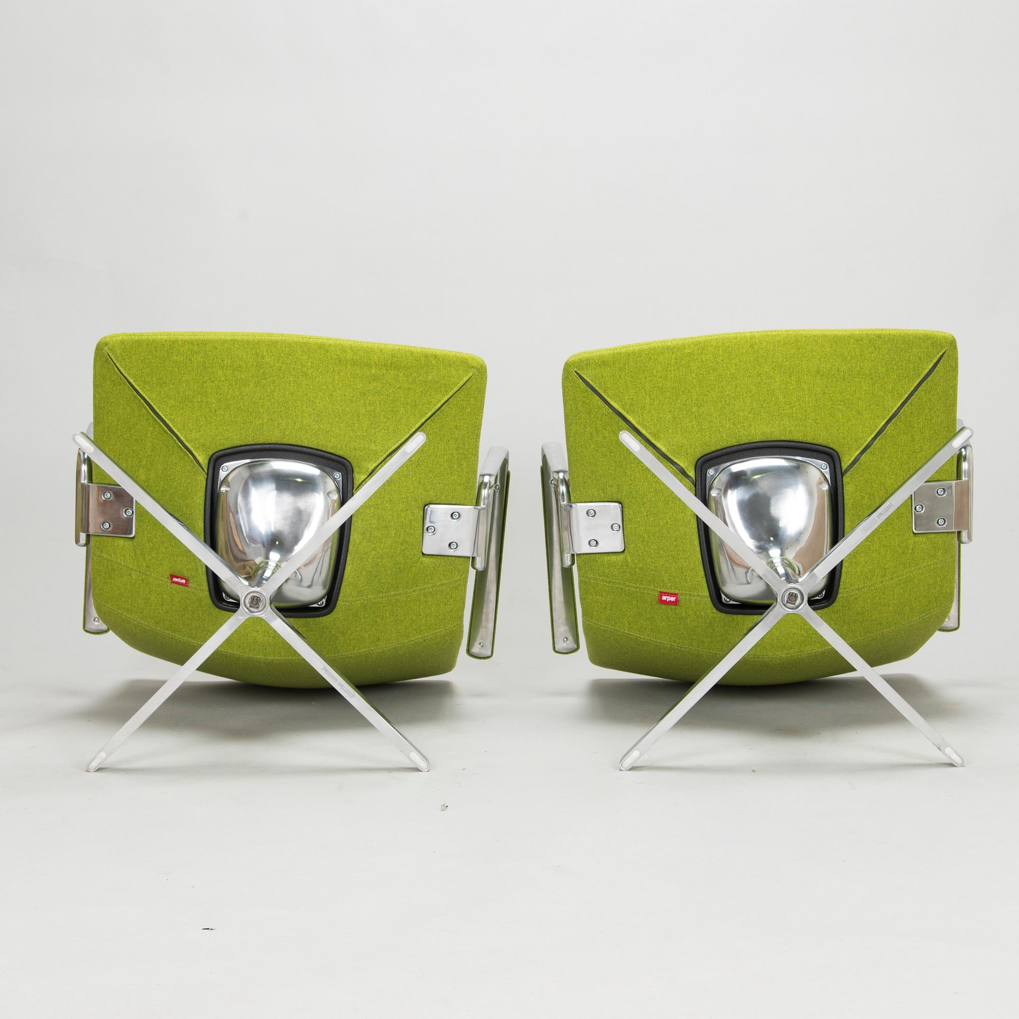 Lievore Altherr Molina, A pair of 'Catifa 60' chairs for Arper. Italy 21th century.