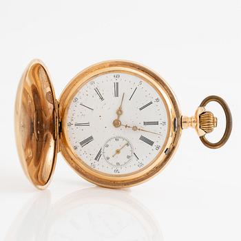 Fickur, 14K guld, savonett, 50 mm.