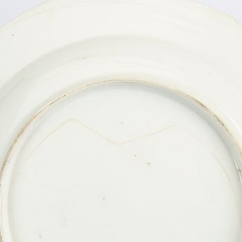 Djupa tallrikar 5 st Kina omkring 1800 porslin.