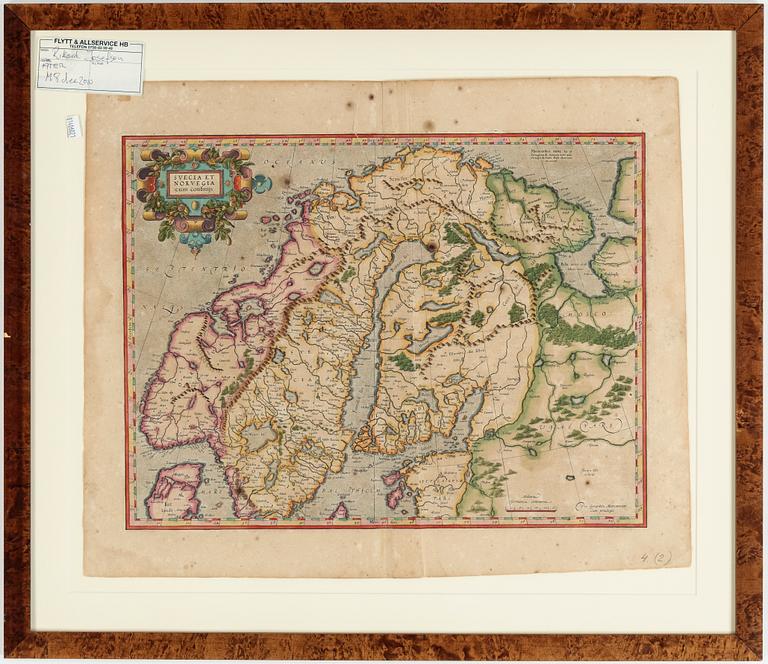 KARTA, "Suecia Et Norvegia cum confinijs", trol 15/1600-tal.