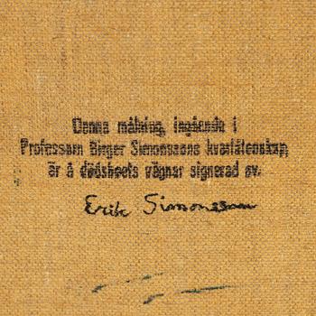 Birger Simonsson, oil on canvas, signed by the estate.