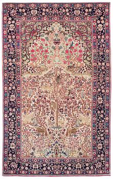 SEMI-ANTIQUE TEHERAN FIGURAL. 218,5 x 137,5 cm.