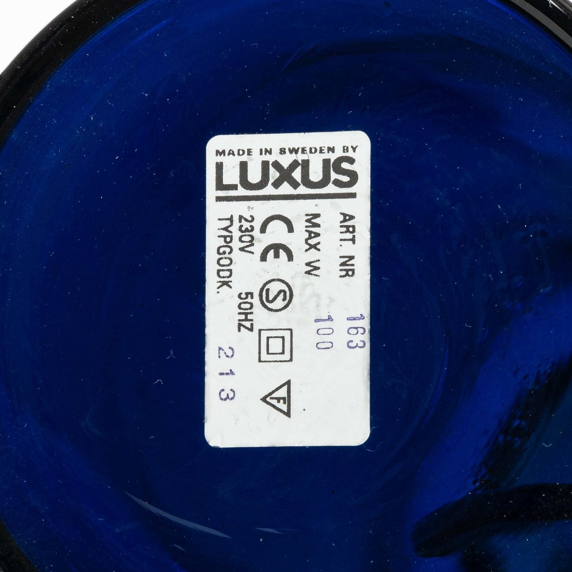 Uno & Östen Kristiansson, a pair of table lamps, Luxus, Vittsjö.