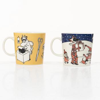Arabia, two Moomin mugs, Finland, 1996-2002.