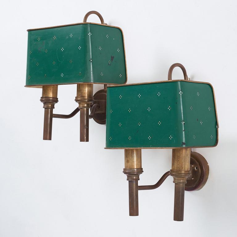 Hans-Agne Jakobsson, a pair of wall lamps, Hans Agne Jakobsson AB, Markaryd, 1950's-60's.