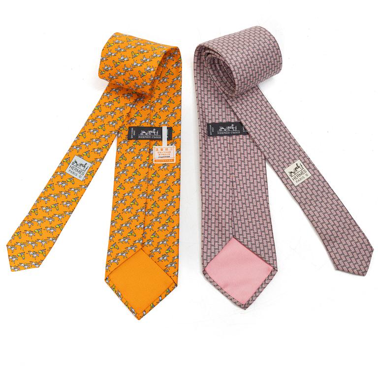 Hermès, slipsar, 2 st.