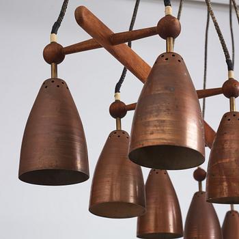 Hans-Agne Jakobsson, attributed, a ceiling lamp, Hans Agne Jakobsson AB, Markaryd, Sweden 1950s.