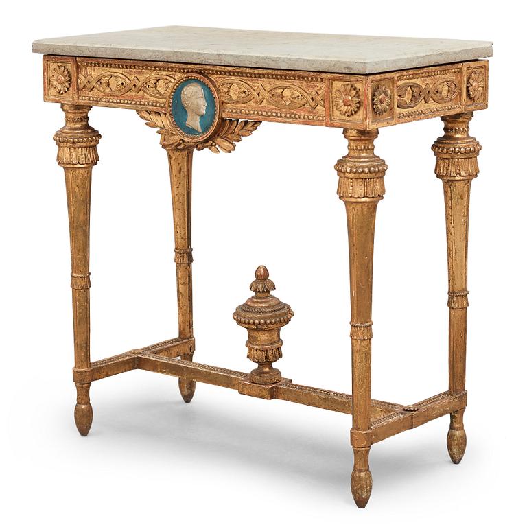 A Gustavian late 18th century console table.