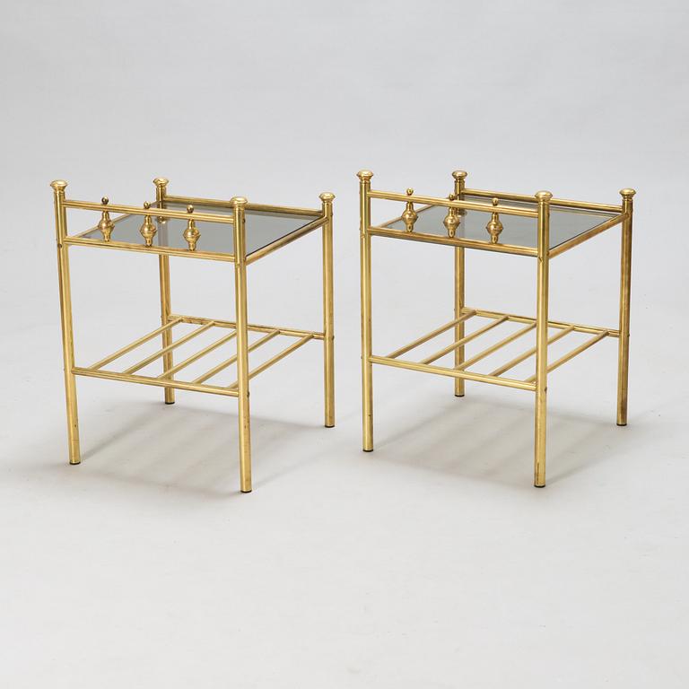 A pair of late 20th-century bed side tables.