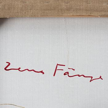 JENS FÄNGE, duk signerad och daterad a tergo.