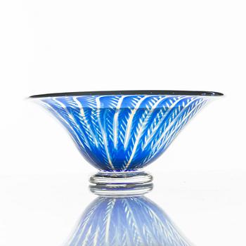 Edward Hald, a signed glass bowl, Orrefors.