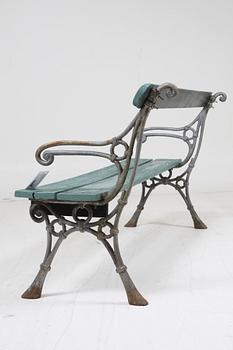 TRÄDGÅRDSSOFFA, gjutjärn, 1900-talets början.