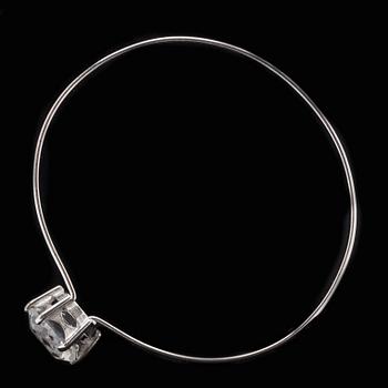 ARMRING SAMT RING, sterling silver med bergkristall. Totalvikt ca 17 g.