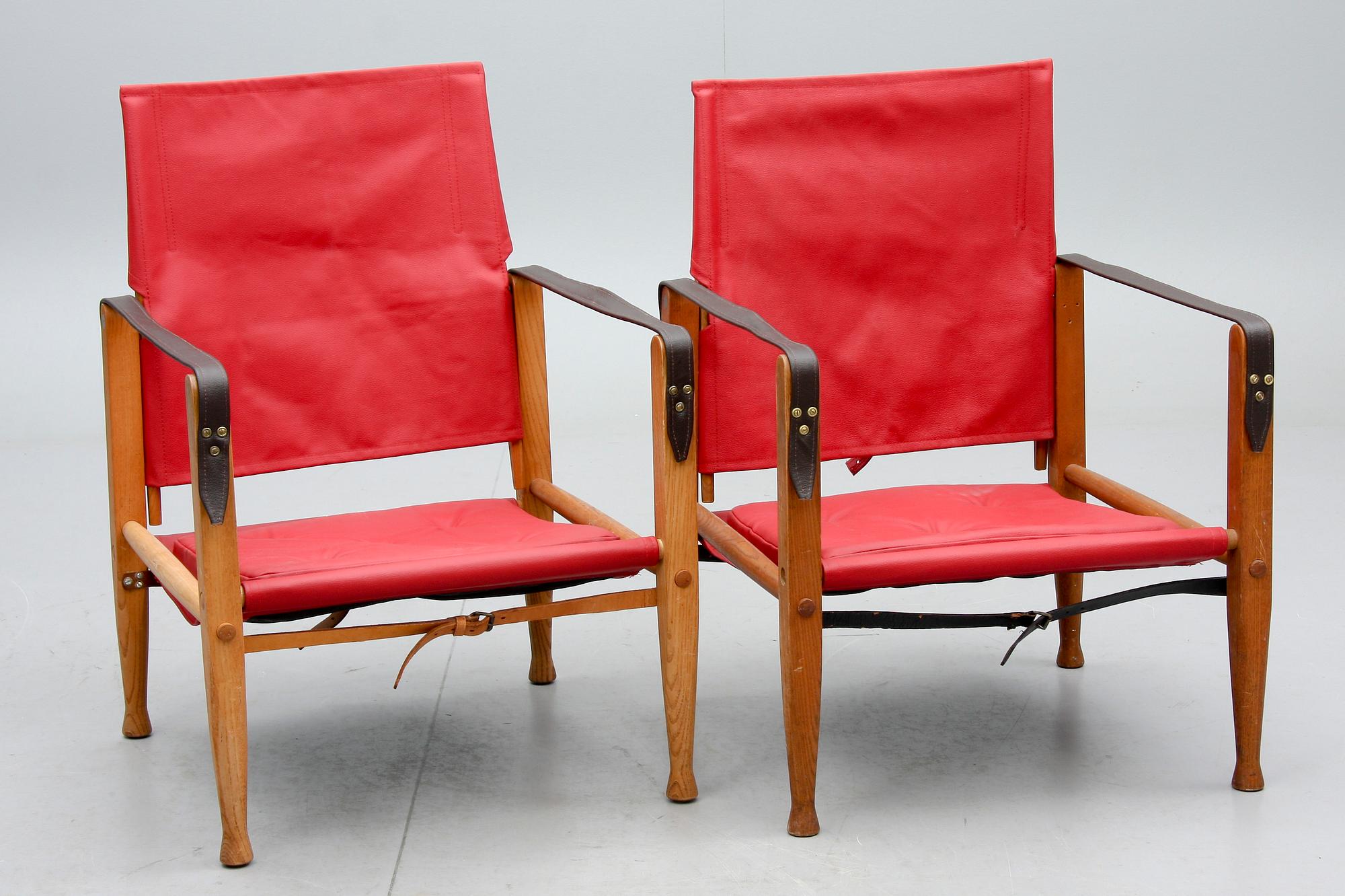 FÅTÖLJER, ett par, "Safari Chair", Kaare Klint, Danmark, 1900-talets andra hälft.