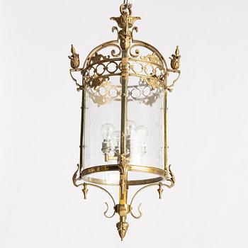 A Gustavian style ceiling lantern, second half of the 20th century.