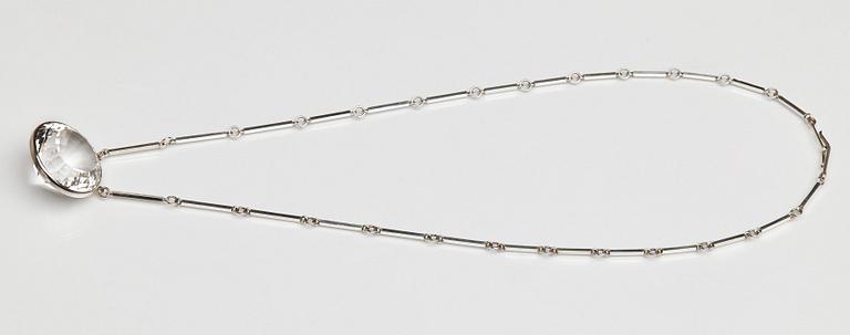 Wiwen Nilsson, a sterling and rock crystal necklace, Lund, Sweden 1965.