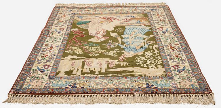 An Isfahan rug, Central Persia, c. 162 x 104 cm.