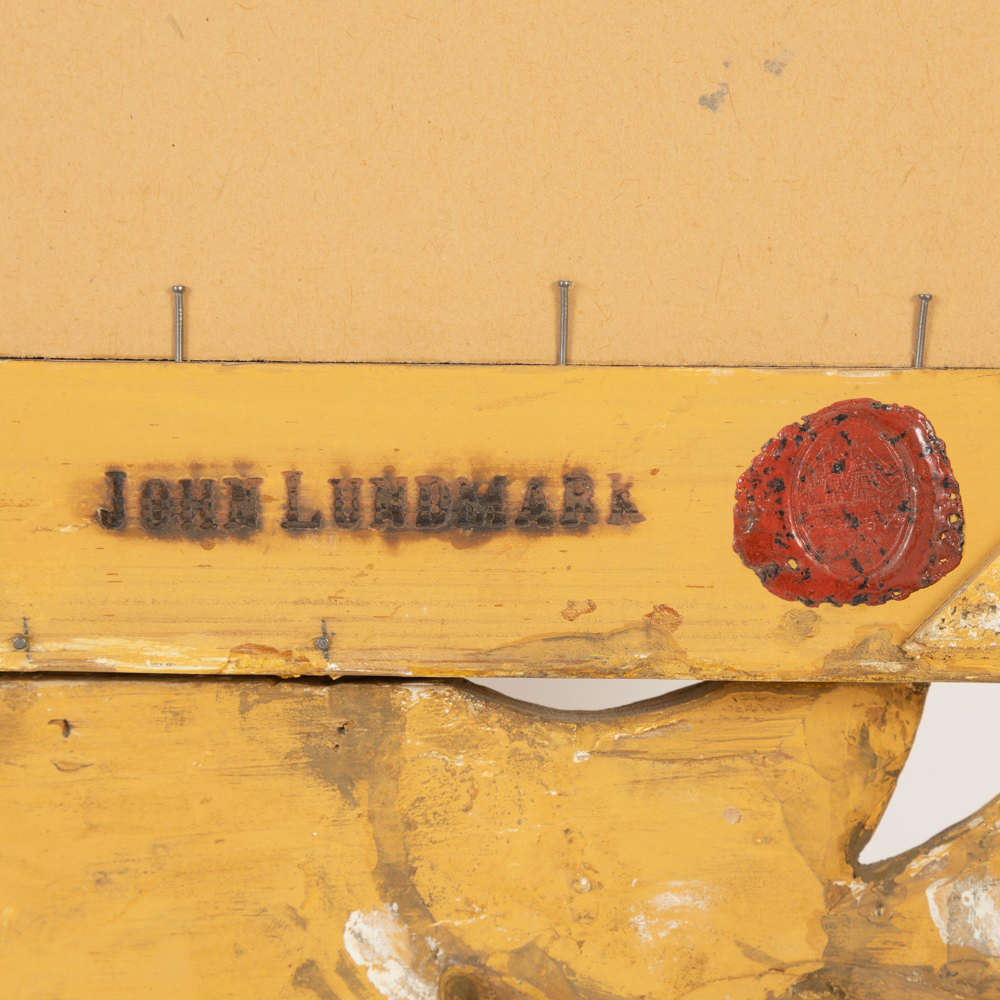 A Gustavian style mirror by John Lundmark, 20th Century.