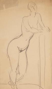 ISAAC GRÜNEWALD, pencil on paper.