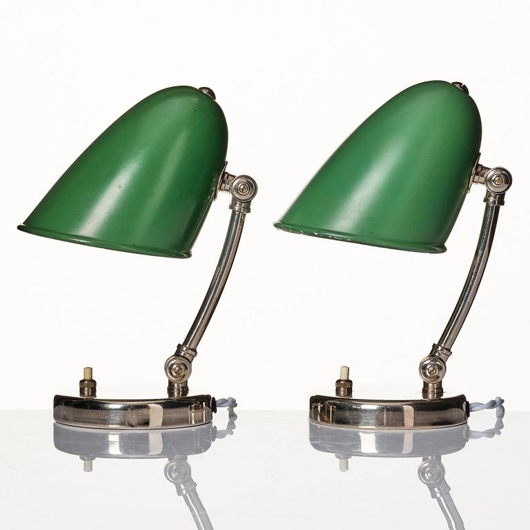 Erik Tidstrand, a pair of table lamps, model "29116", Nordiska Kompaniet, 1930s.