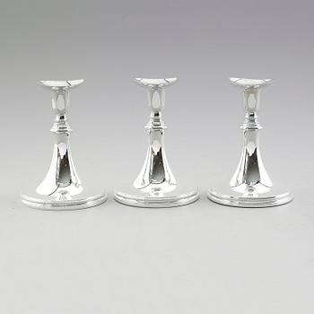 LJUSSTAKAR, 3 st, silver, MGAB, Uppsala 1961-63.