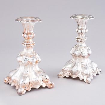 A pair of silver candlesticks, Kultakeskus, Hämeenlinna, Finland 1994 and 2004.