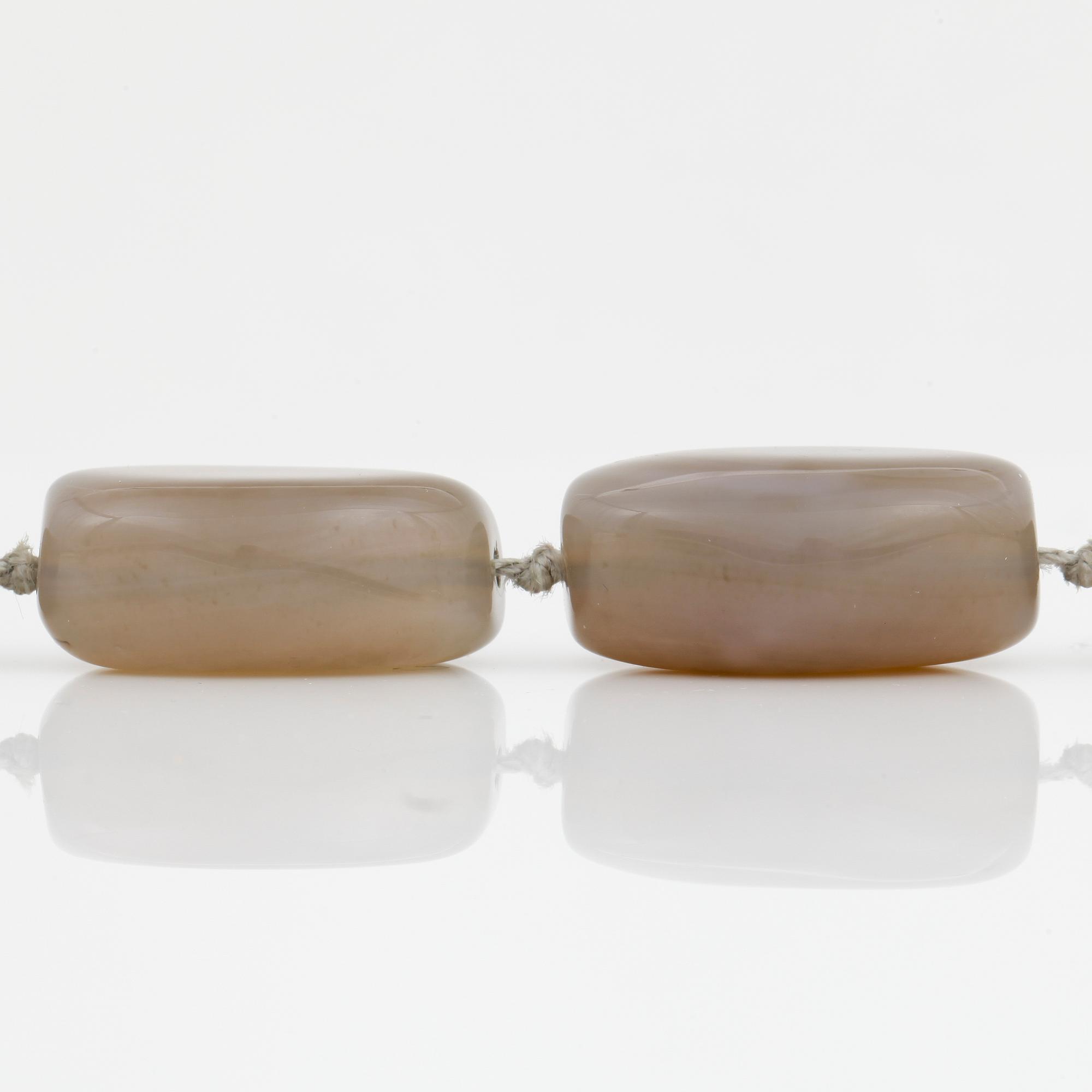COLLIER, silver och agater, Åke Strömdahl, Stockholm, 1960.