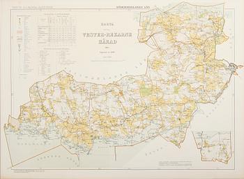 KARTOR över Södermanland, sekelskiftet 1900.