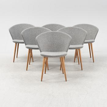 A set of six 'Miss Holly Upholstered' by Jonas Lindvall for Stolab designed 2018.