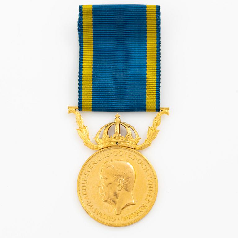 Medal, gold, Sweden, Gustav VI Adolf, 1956.