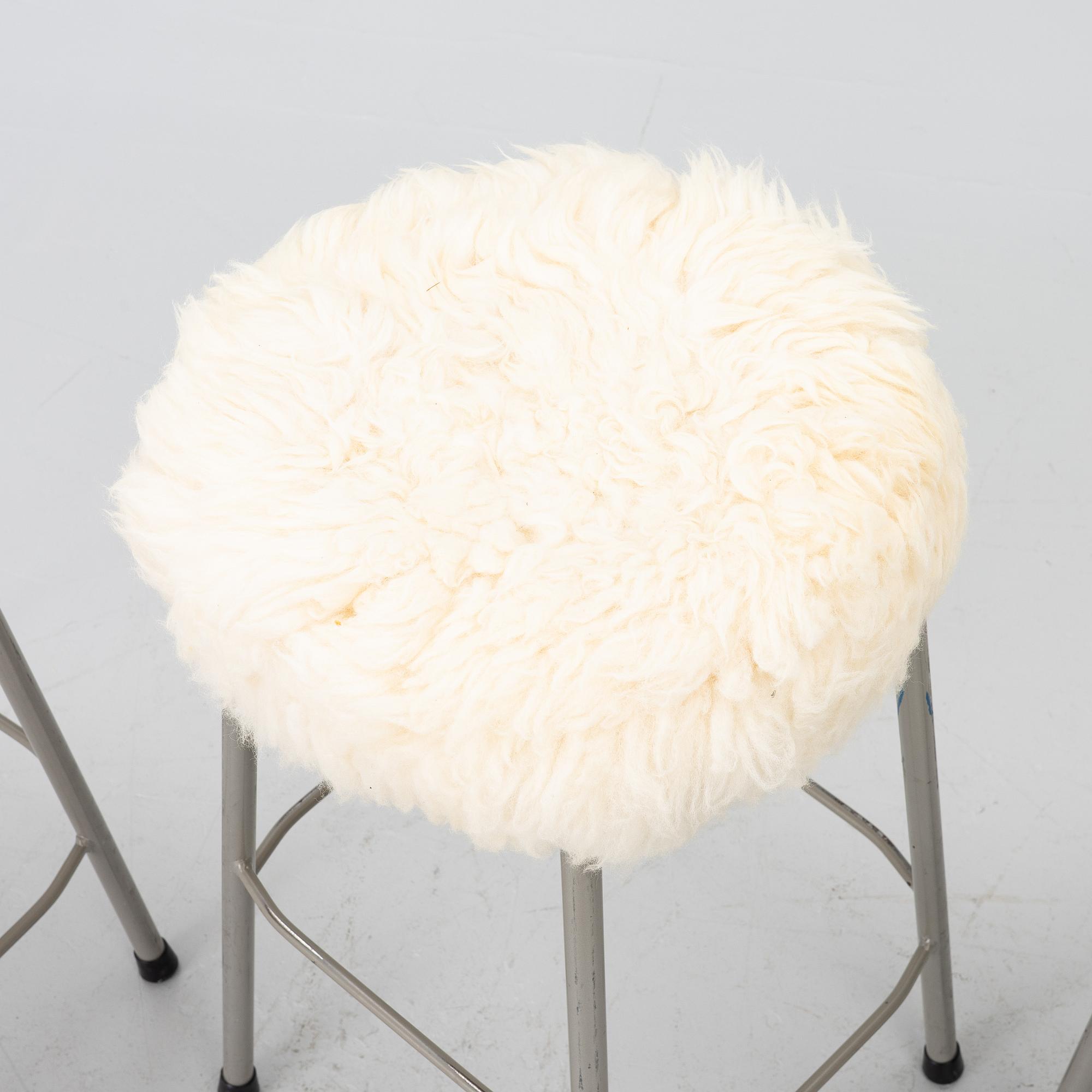 Stools, 3, latter half of the 20th century.