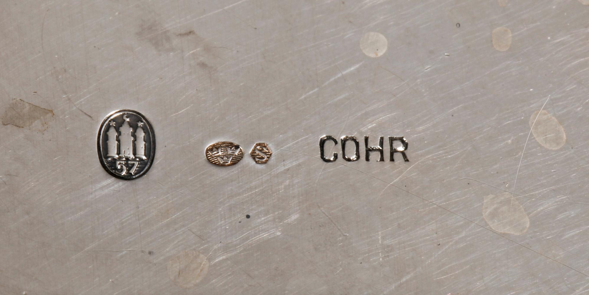 PARTI SILVER, 4 delar Sverige och Danmark. Vikt 395g.