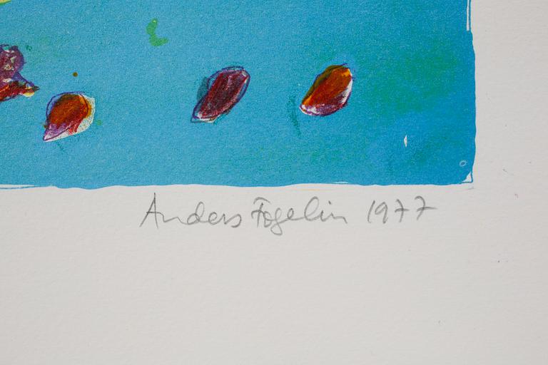 ANDERS FOGELIN, a folder with five litographs in color, signed, numbered 101/285 and dated 1977.