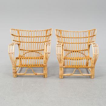 A pair of armchairs from the second half of the 20th century.