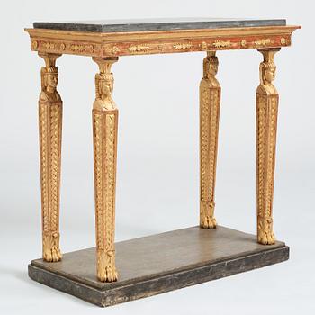 A late Gustavian early 19th century console table by J Frisk.