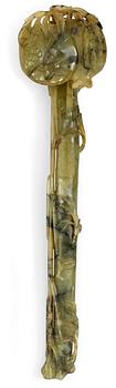 1516. A finely carved jade Sceptre, Qing dynasty, Qianlong (1736-95).
