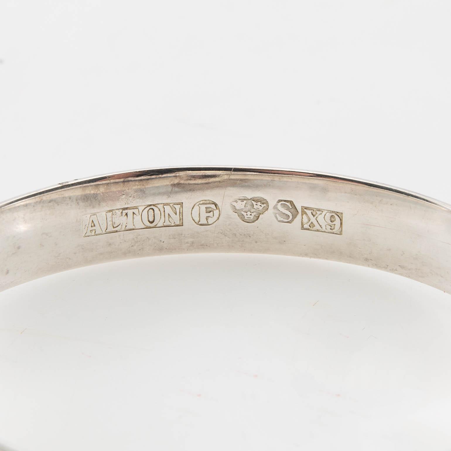 Ring samt armband Alton silver och bergkristall Falköping 1972.