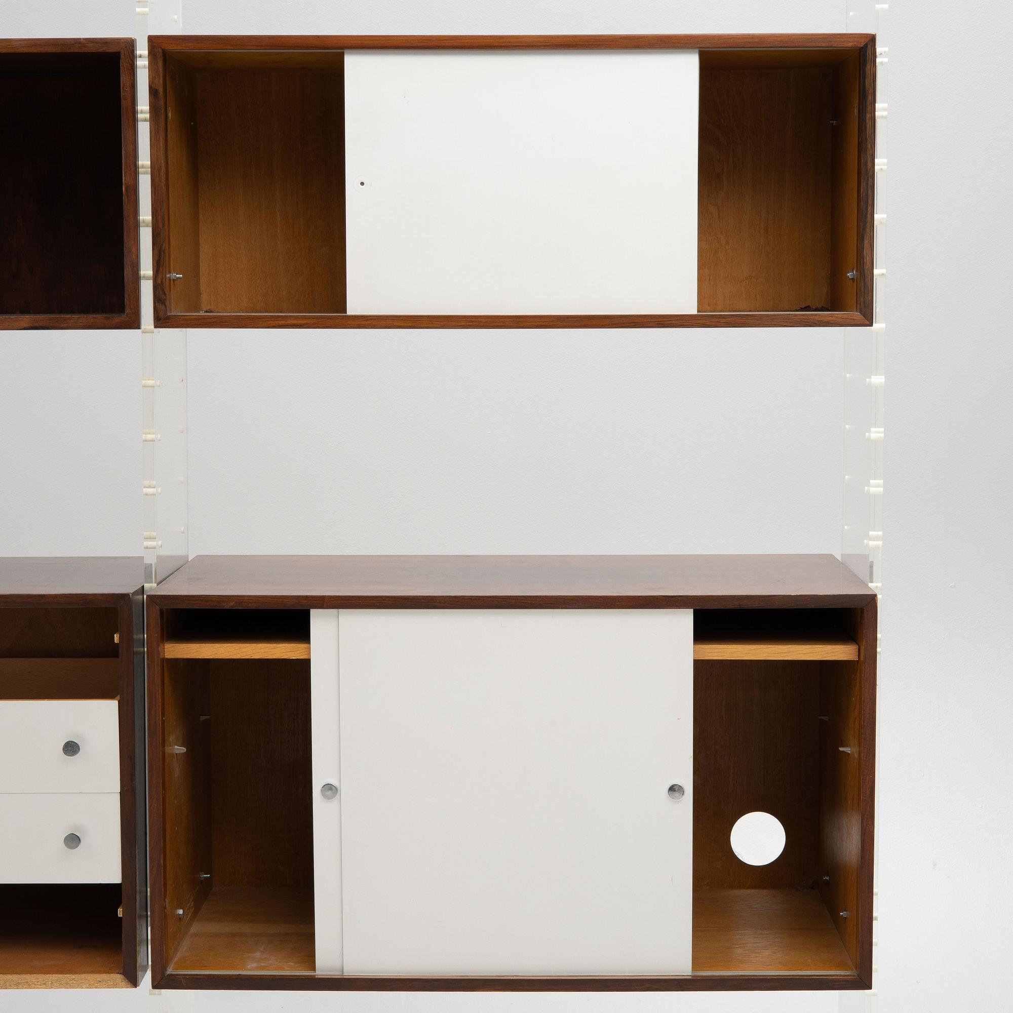 Poul Nørreklit, bokhylla / hyllsystem, "Jailhouse", Georg Petersens Møbelfabrik A/S, Danmark, 1960-tal.