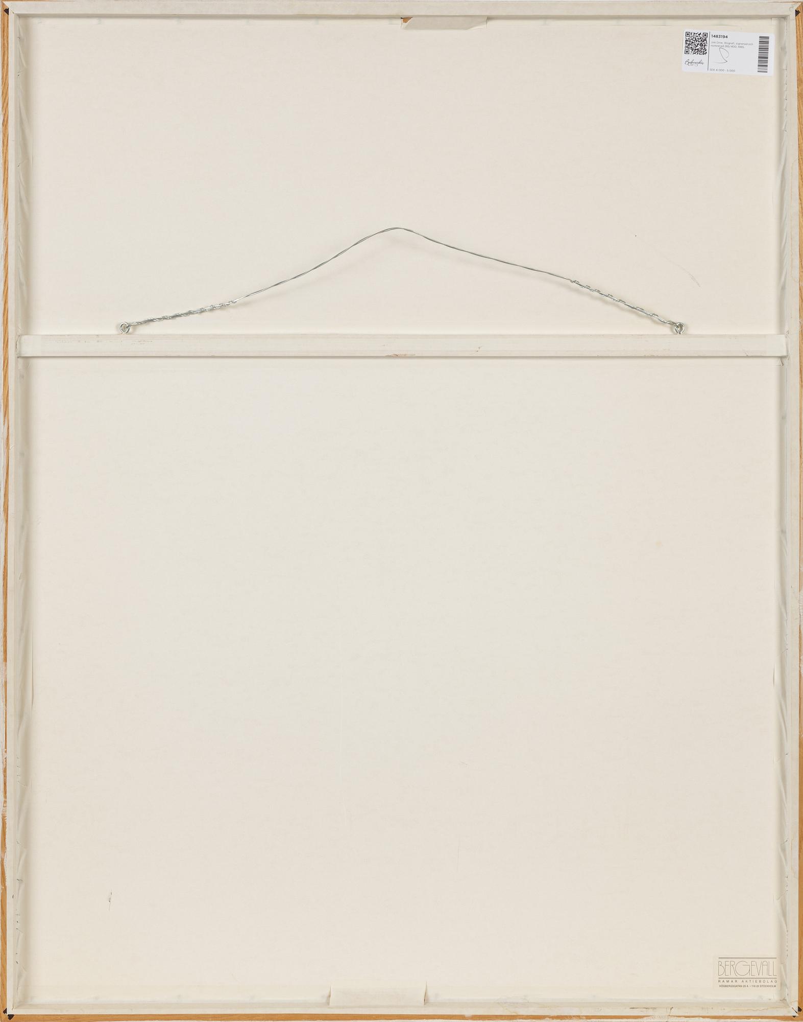 Jim Dine, färglitografi, 1985, signerad 285/400.