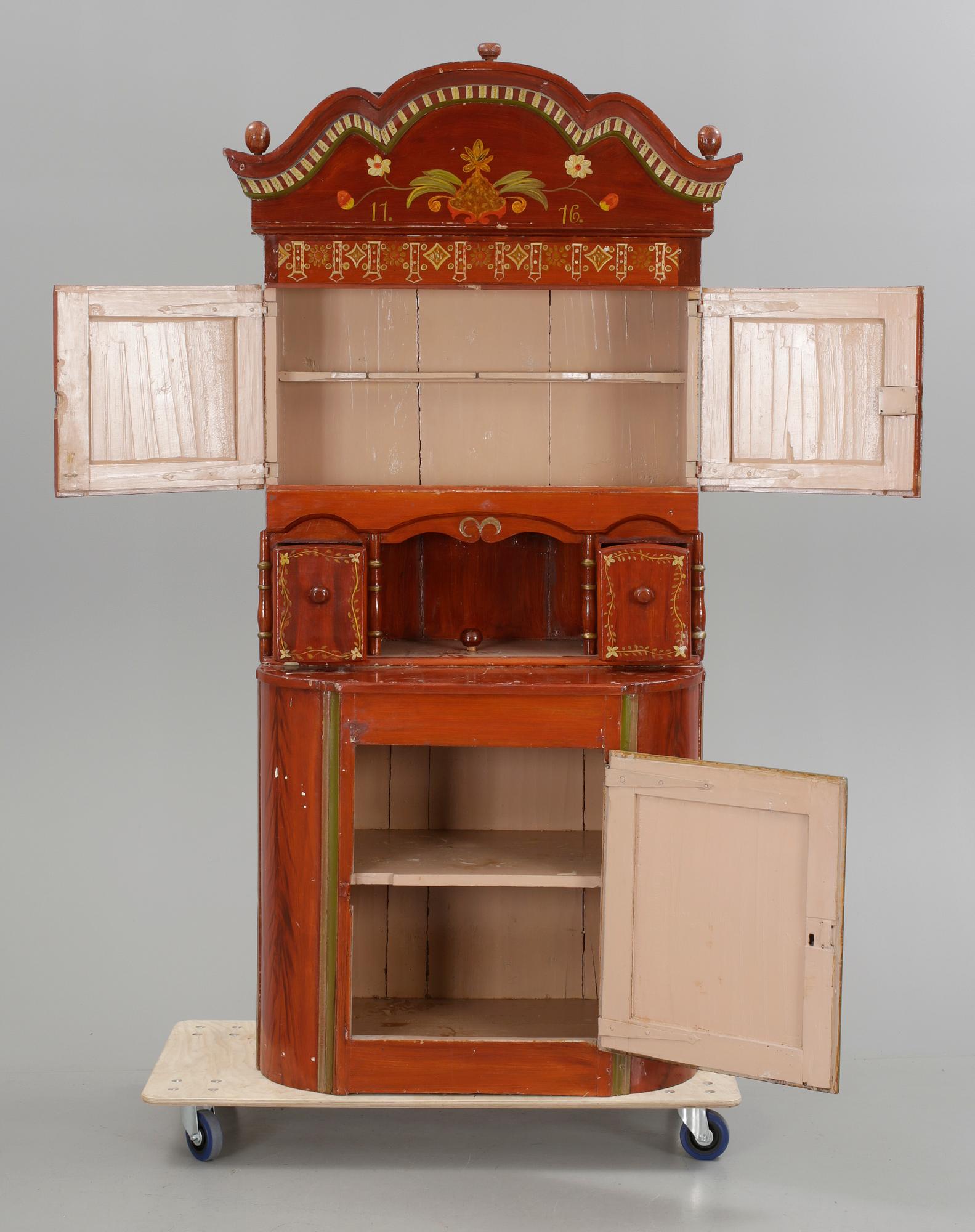 SKÅP, allmoge, bär datering 1776, 1700/1800-tal.