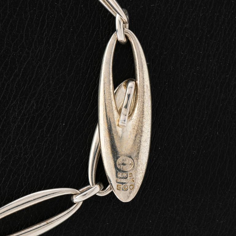 Regitze Overgaard, Necklace, silver, "Zephyr", for Georg Jensen, Denmark.