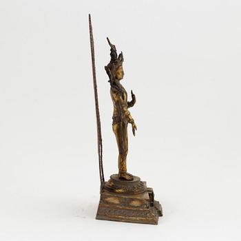 Boddhisatva, Avalokiteshvara, förgylld kopparlegering, Nepal, 1900-tal.