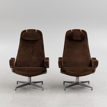 Alf Svensson, armchairs, a pair, "Contourette", Dux.